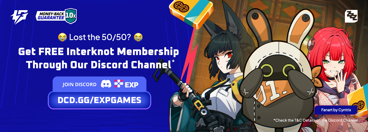 [MY PH SG TH VN] ZZZ Free Interknot Membership 50/50 Discord